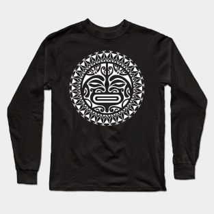 Tiki face design Polynesian Long Sleeve T-Shirt